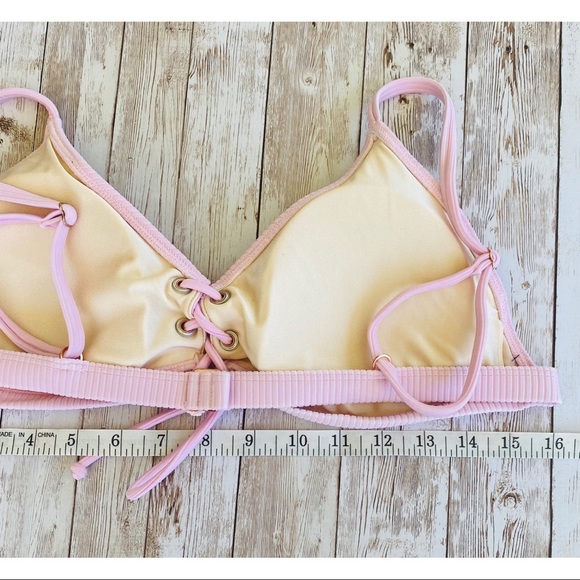 🔆 LA Hearts ‘Lace Up’ Triangle Bikini Top - Picture 6 of 8